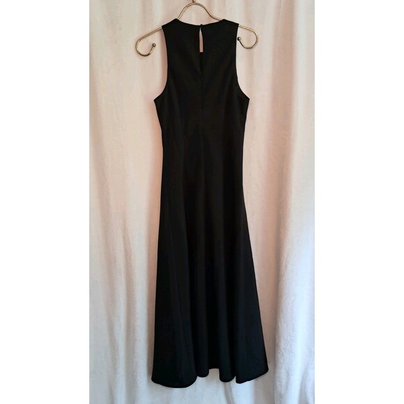J.Crew Long A-Line Dress Drapey Crepe Black Maxi Lined CG350 $168 Size 2 NWT - Picture 7 of 12